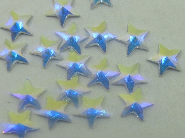 36 pcs. 5mm STARS CRYSTAL AB HOT FIX BRILLIANCERhinestones